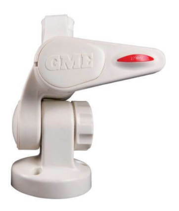 GME ABL014 Round Double Swivel Antenna Base with Lead - White