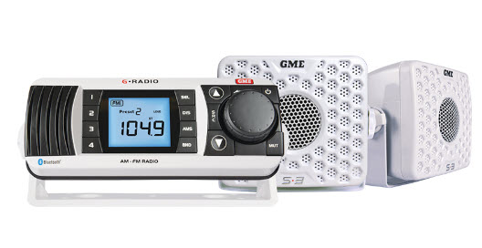 GME GR300BTWEP AM/FM Marine Radio Entertainment Pack